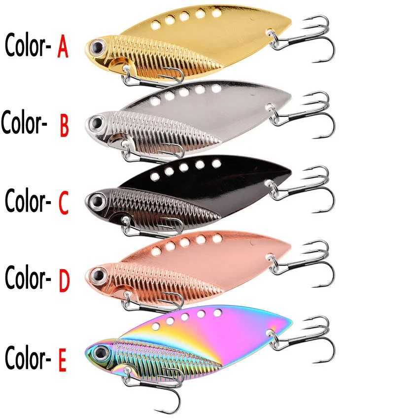 1 Pcs Metal VIB 7G 10G 15G 20G Fishing Lure Vibration Spoon Spinner Lures Crankbait Bass Artificial Hard Bait Cicada VIB Tackle Z250411
