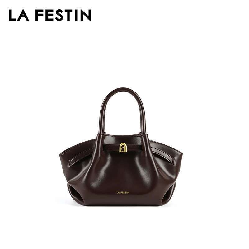 LA FESTIN Leather New Suede Handbag Women's Bags Brand Fashion Shoulder Crossbody Bucket Bag Small Size