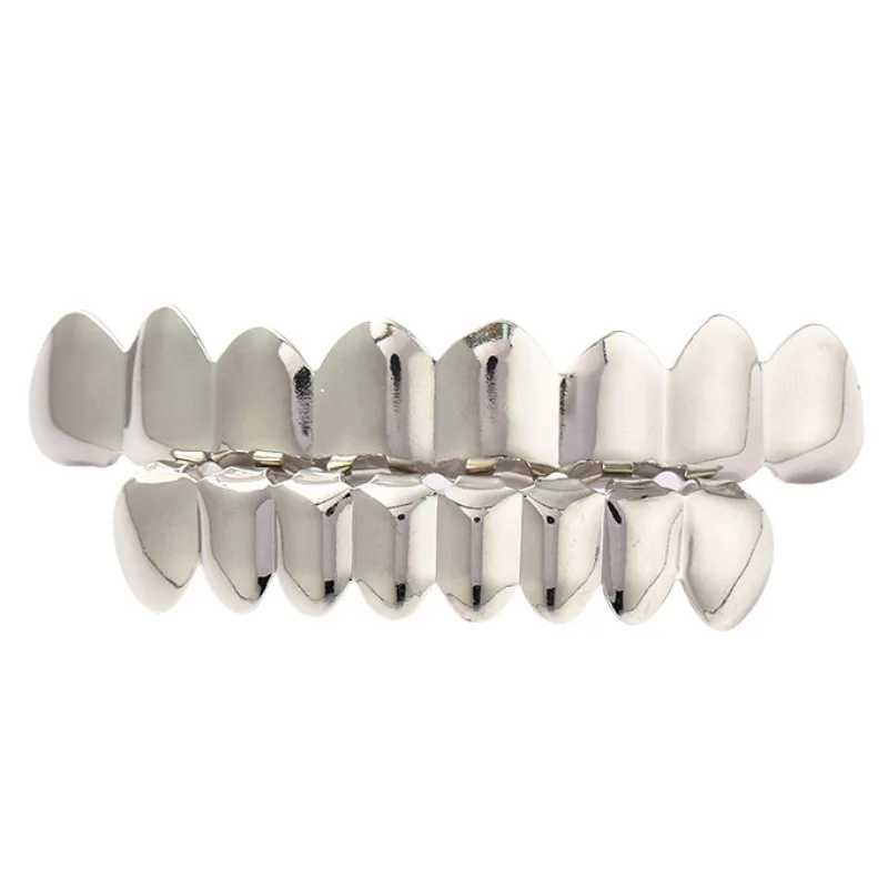 Tooth grinding set for neutral top bottom mouth gold silver tooth grinding tooth cap detachable dental fashion jewelry W250412