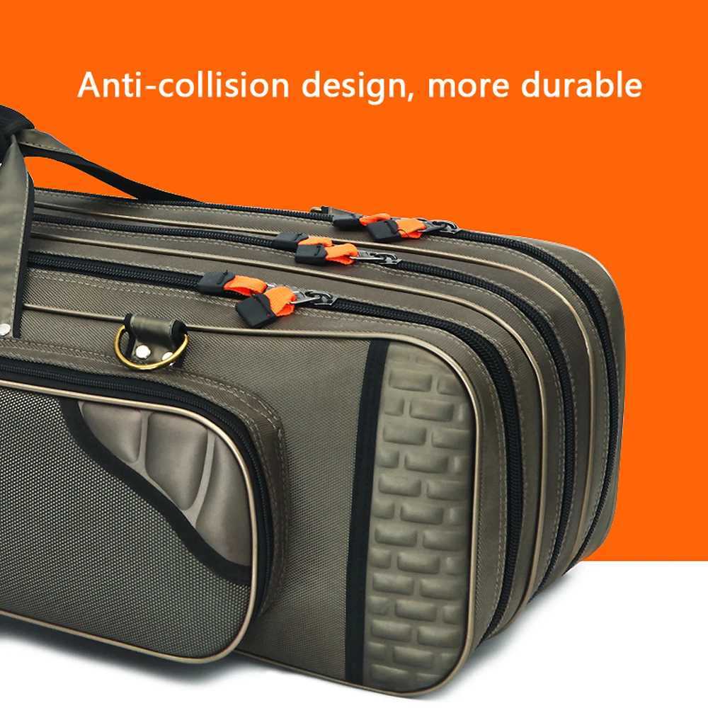 NON-foldable Multifunctional Large Capacity Fishing Rod Bag 2-4 Layer 80-130CM Waterproof Thickening Fishing Tackle Storage Case Z250411