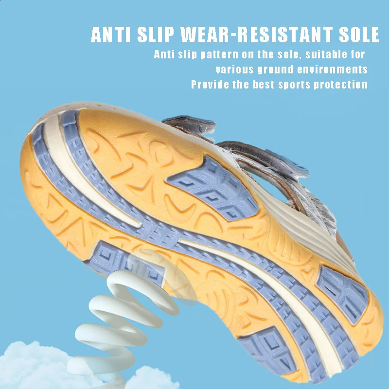 Boys Soft Sandals Fashion Children Shoes Solid Color Baby Sole Anti-slip Anti collision outdoor Girls Sandalias Flat Beach 250411