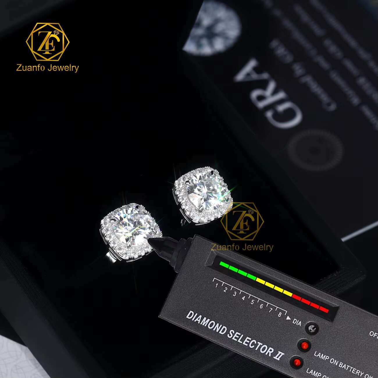 Low MOQ 925 Sterling Silver Flower Cluster Moissanite Stud Earrings Cheaper Price Unisex Design for Children Weddings Parties