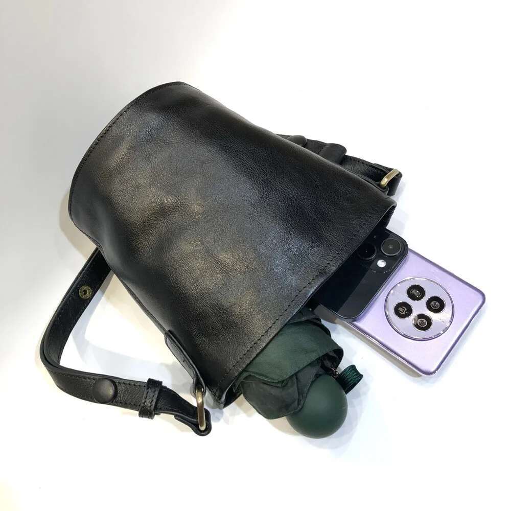 Designer Bag Genuine Leather Shoulder Bucket Bag Fashion Design Phone Handbags Women Crossbody Messenger Tote Bags