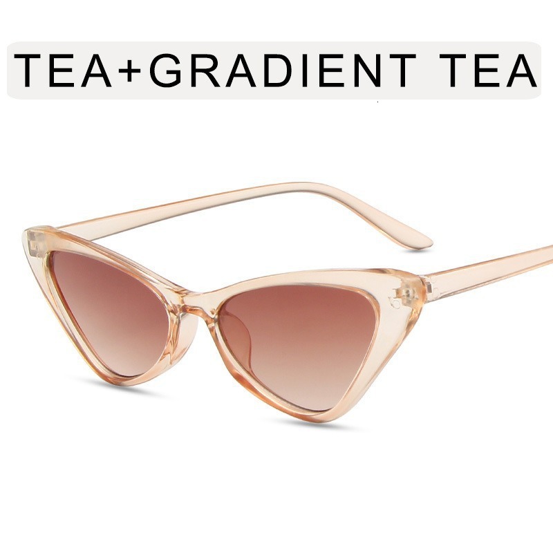 New trendy, fashionable, high-end street photography, UV resistant driving sunglasses, small frame cat eye sunglasses