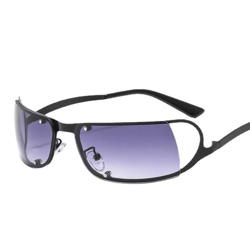 Y2K Sports Punk Sunglasses Women 2023 Luxury Brand Designer Square Goggle Sun Glasses UV400 Eyewear Men Fashion Oculos De SolC250411
