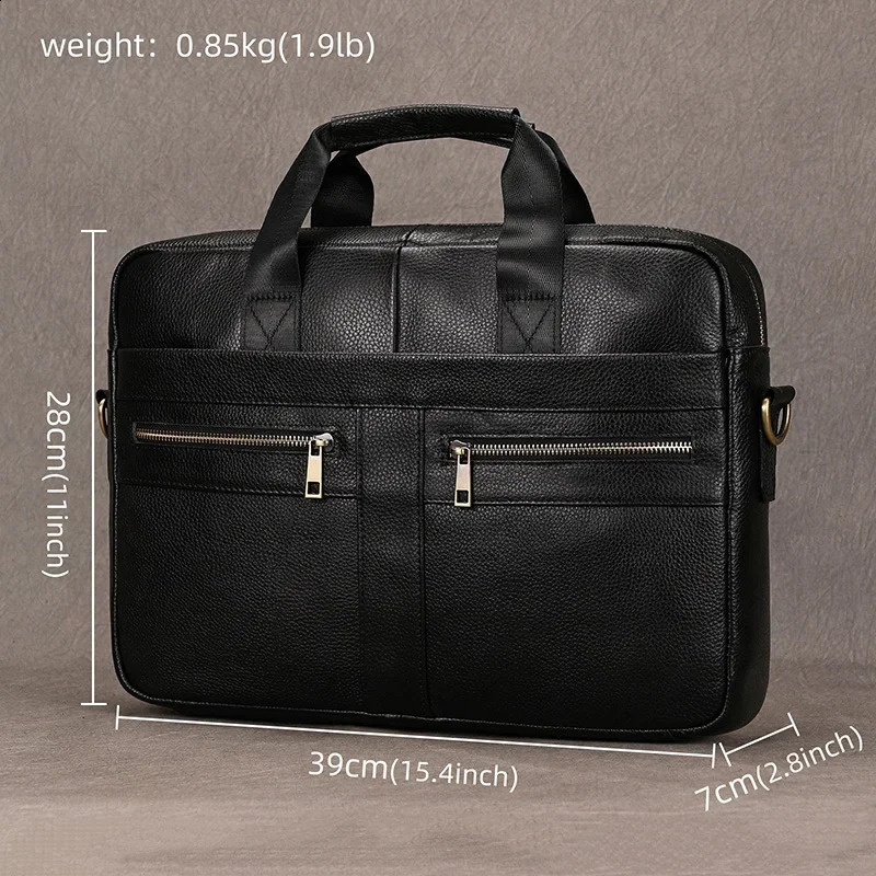 sbirds Leather Men Briefcase Doctor Layer Business Man Laptop Bag 15 6 inches Genuine Leather Computer Bags Men Male Tote Bag 250407