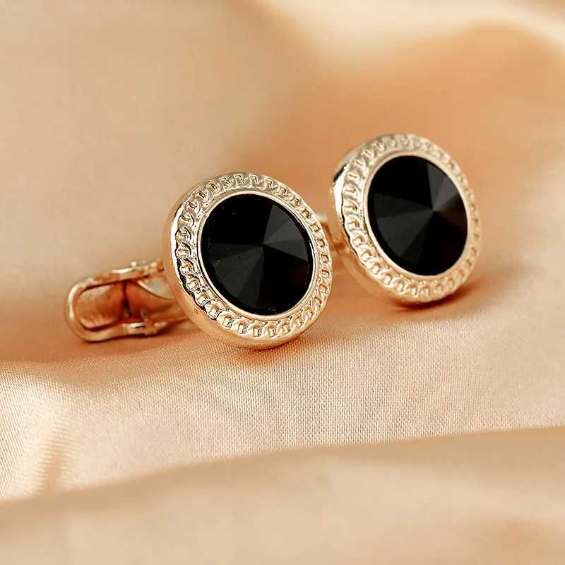 Advanced mens jewelry luxury zircon cufflinks classic round shirt cufflinks alloy wedding accessories business giftsT250412