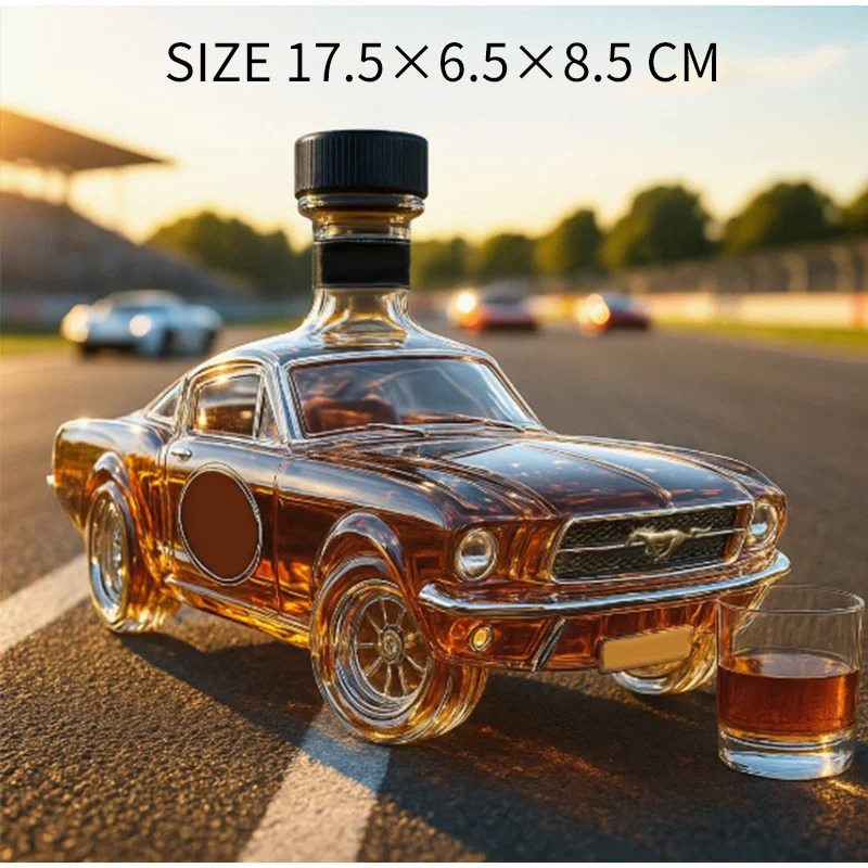Car Engine Whiskey Liquor Glass Decanter Home Bar Transparent Wine Bottle Container Statue Table Decoration Gift Accessories 251106