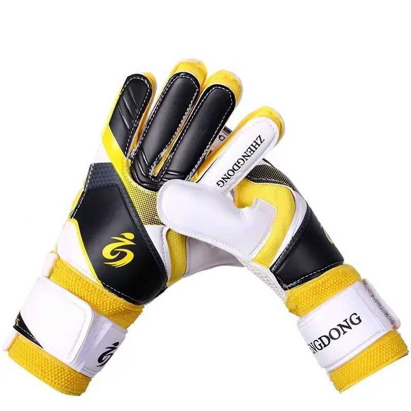 Professional football goalkeeper gloves with finger protection for adults and children thick latex football glovesXJ250412