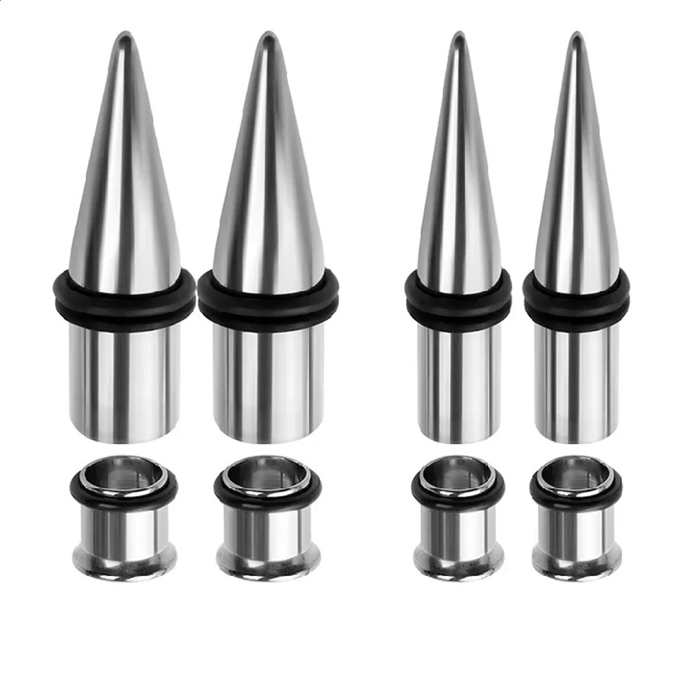 36PCS/Lot 14G-00G Stainless Steel Ear Gauges Stretching Kit Tapers Plugs Eyelets Ear Tapers and Plugs Expander Set Body Piercing 250403