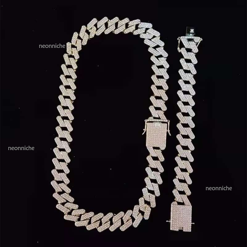 Hot Selg Sterg Sier D-Color Moissanite Trendy Hip-hop Cuban Bracelets in 6mm 8mm 10mm Sizes