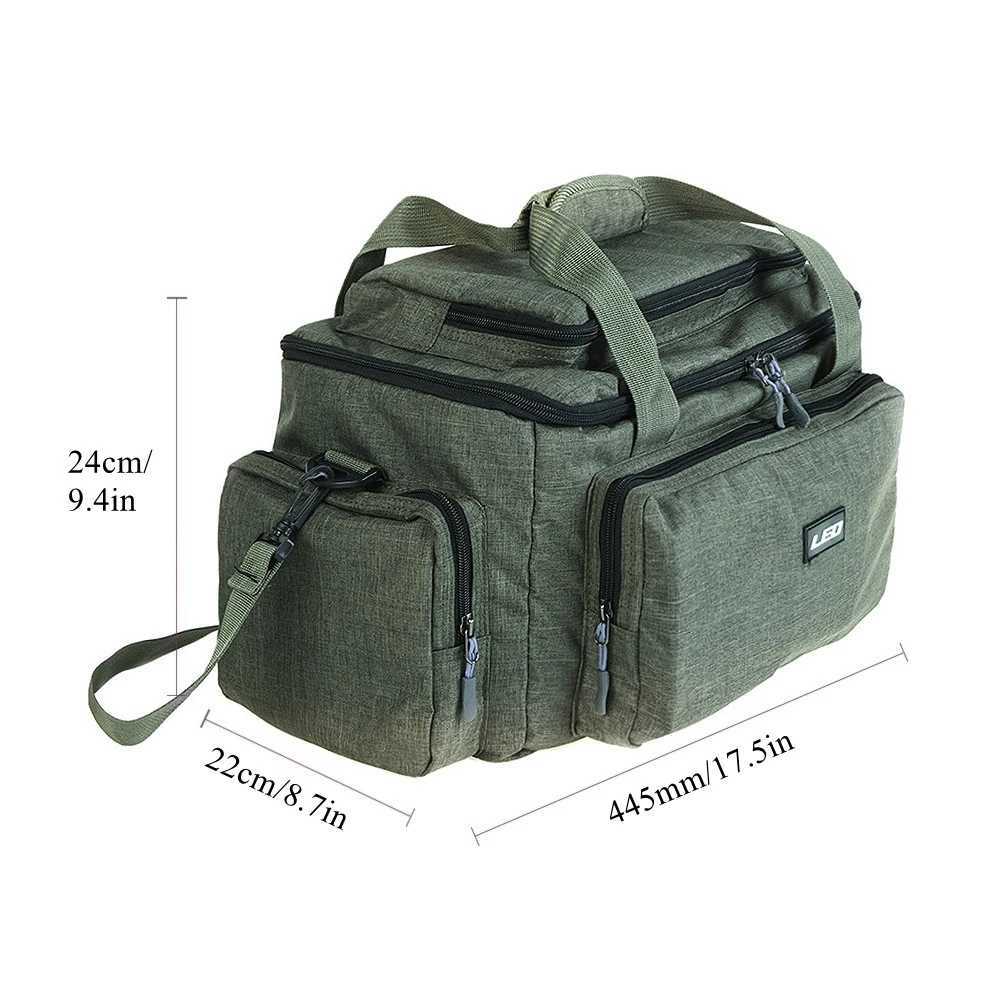 Large Capacity Nylon Cloth Shoulder Messenger Shoulder Multifunctional Fishing Bag Fishing Tackle Reel Camera Storage Bag Z250411