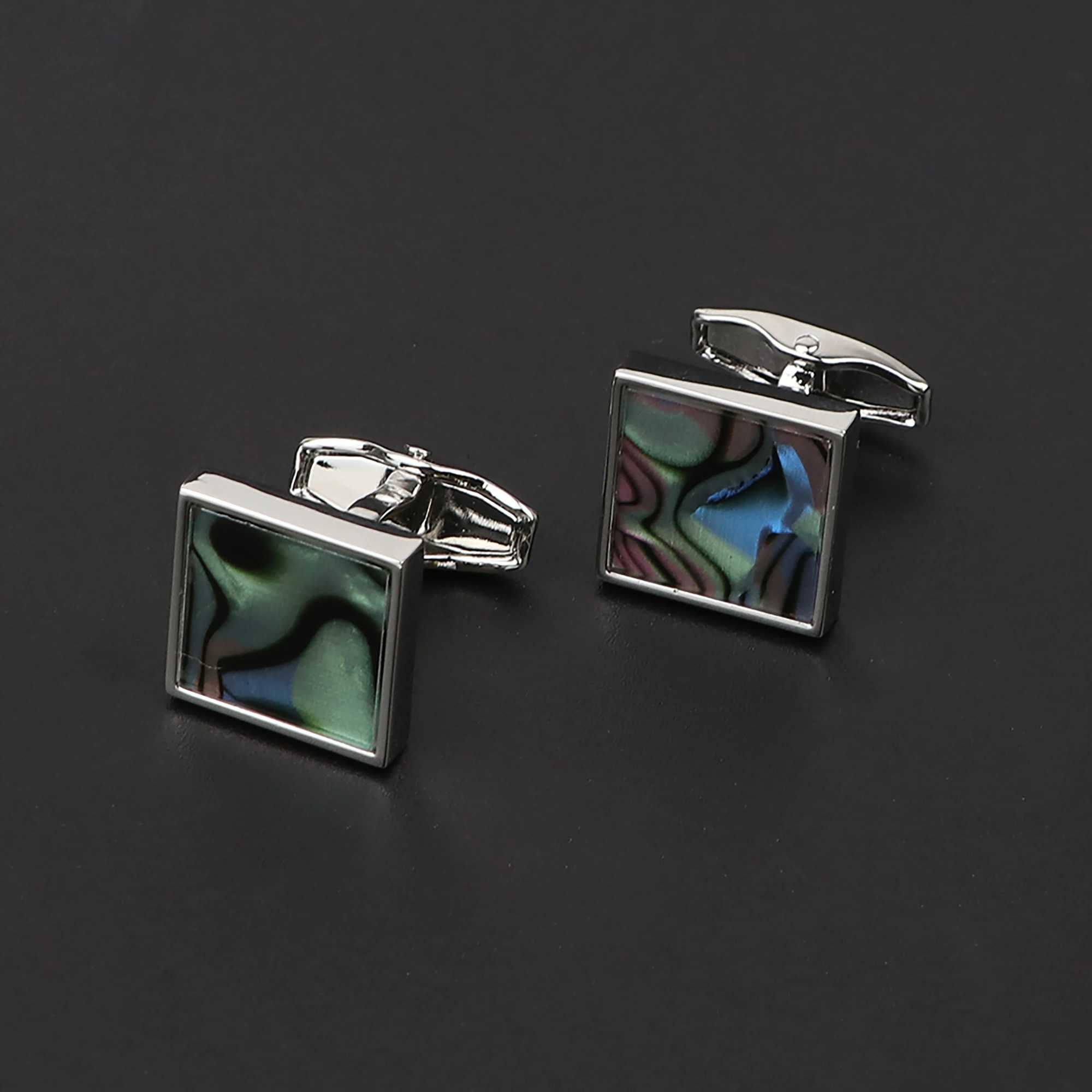 Luxury copper stainless steel round shiny rhinestone cufflinks high-end mens shirt set cufflinks wedding party daily accessoriesT250412