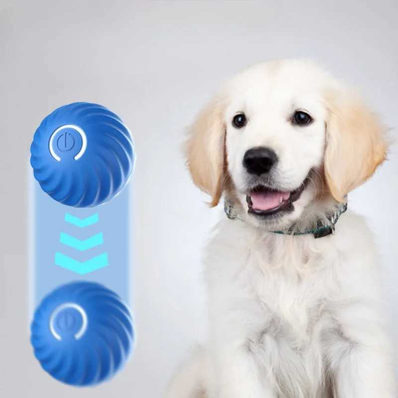 High Quality Pet toy ball automatic movement dog toy ball intelligent USB jumping rotation interactive dog chewing toy ball T2504012