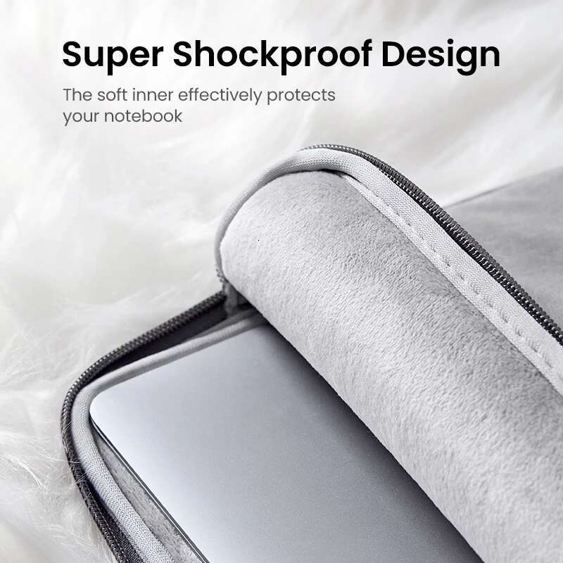 UGREEN Leather 13 14 Book Laptop Storage Sleeve Case For Ipad Pro Air Notebook Bag