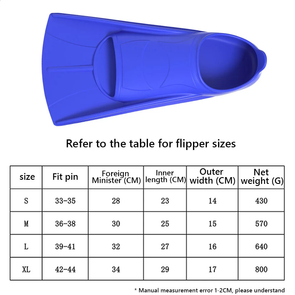 Swimming Training Fins Silicone Swim Fin Non Slip Swimming Flippers Portable Diving Shoes for Kids Girls Boys Adults 250411