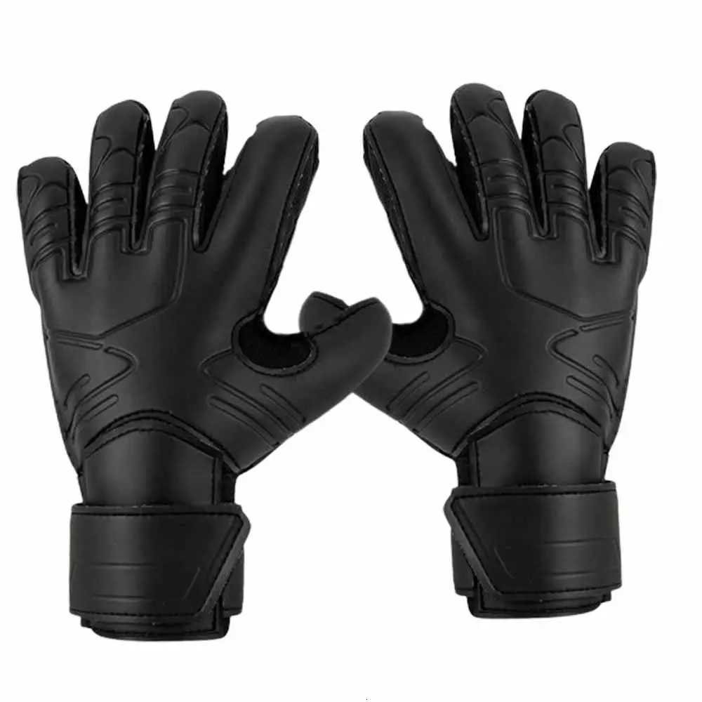 Finger Protection Goalie Gloves Wear-Resistant Black Latex Soccer Gloves PU Thickened Football Goalkeeper Gloves Soccer TrainingW251112