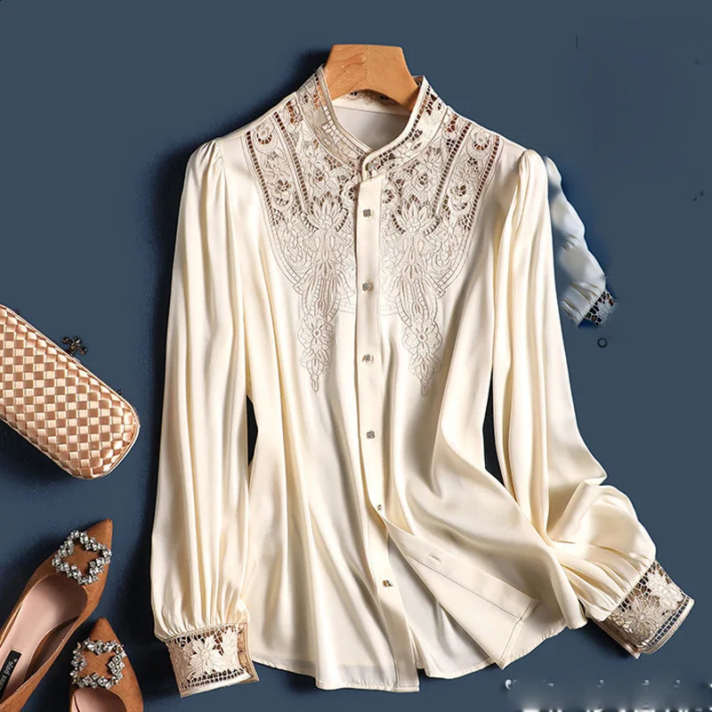 Womens Shirts Long Sleeve Blouses Embroidery Shirt Fashion Summer Blouse Spring Summer 250411