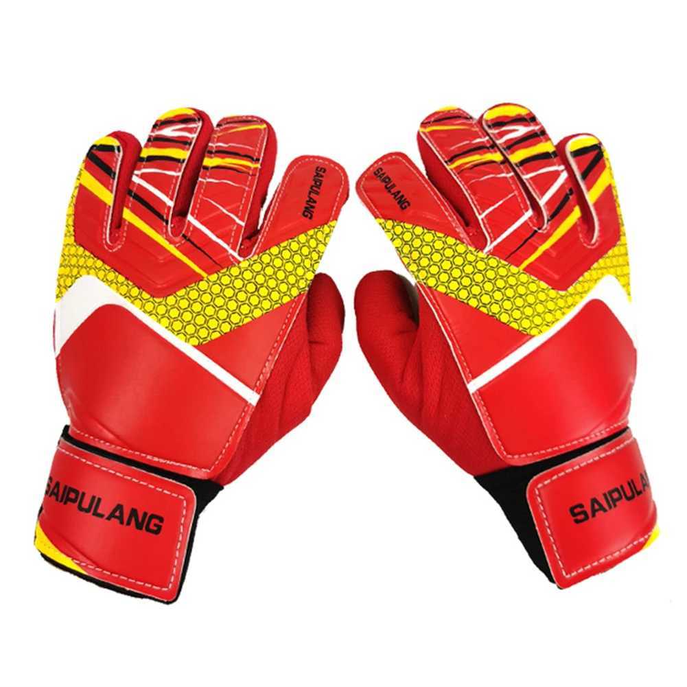 Childrens Goali Gloves Anti collision PU Football Training Gloves Anti slip Wear resistant Adjustable Elastic Sports AccessoriesXJ250412