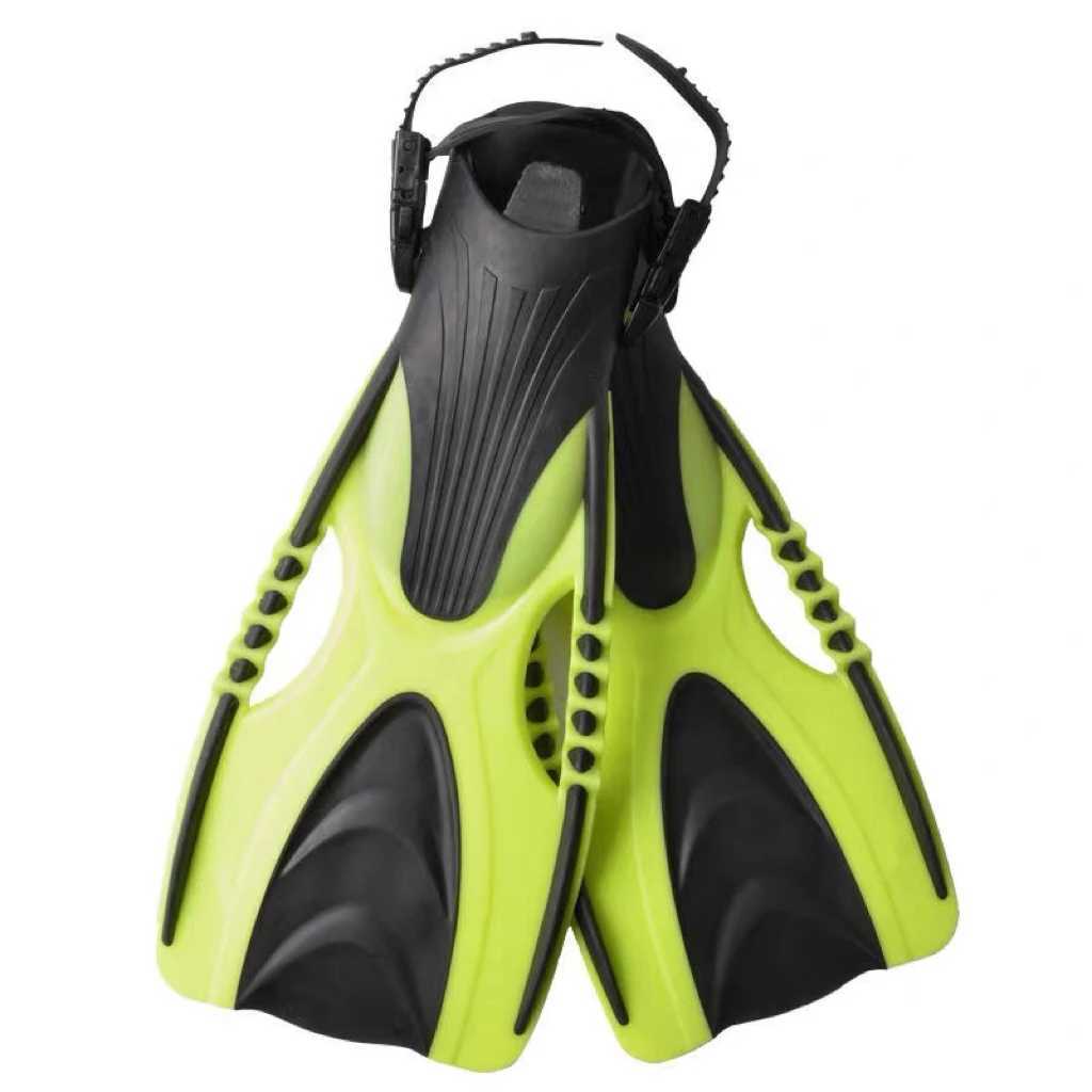 QYQ Professional Long Fin Swimming Fin Adult Inflatable Foot Flip Cover Youth Free Diving Fin Water Sports Lightweight EquipmentY250412