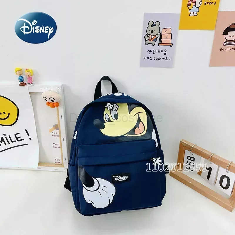 Disney Mickey New Childrens School Bag Cartoon Cute Childrens Backpack Fashion Luxury Brand Boys School Bag High Quality X250412
