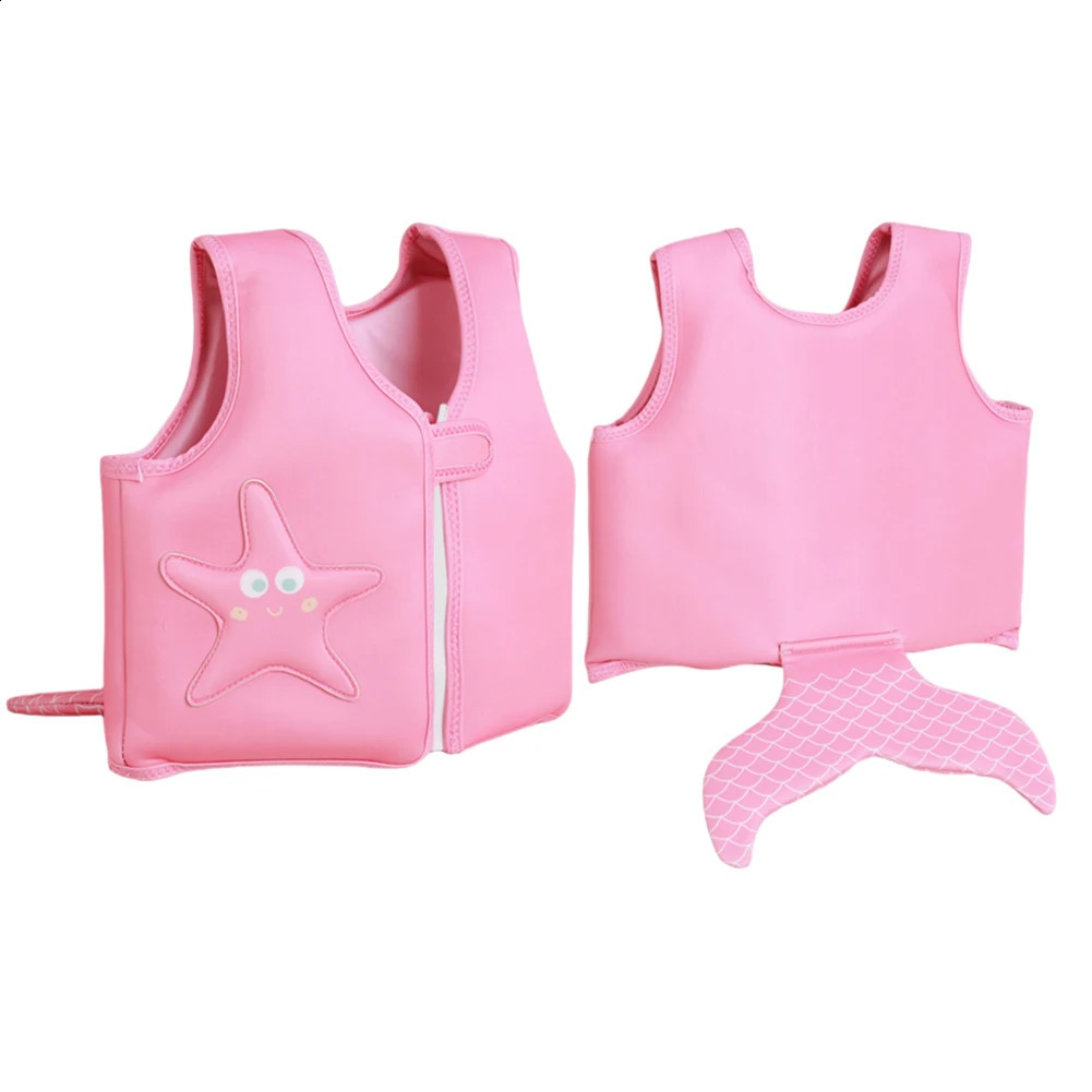Kids Life Vest Toddlers Swim Vest Cartoon Swimsuit Children Swimming Aid Buoyancy Floatation Jackets Swimming Pool Accessories 250411