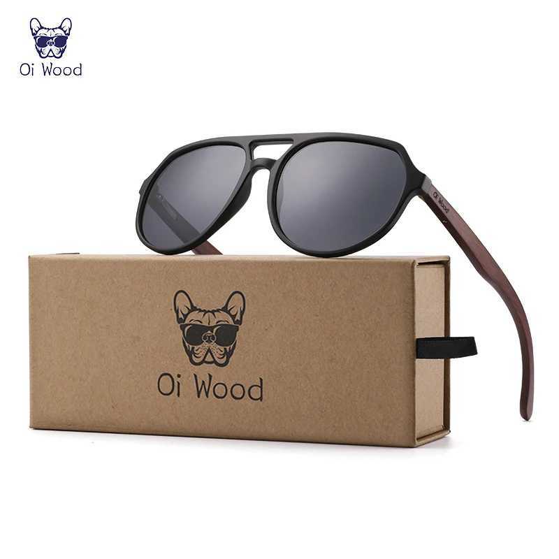 Oi Wood Brand Natural Wooden Sunglasses For Men Women Polarized Oculos De SolC250411