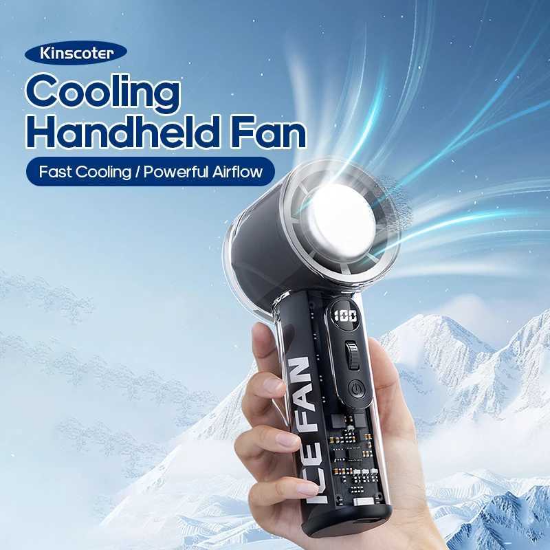 Portable cooling handheld fan with 100 speed adjustable mini outdoor turbo fan 3000mAh air circulation cooler equipped with LED display screen X250412
