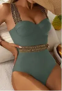 Black One-Piece Of The Season Swimwear Beach Ladies Swimming Suit Cross-Border Bikini Set Womens Fashionable Comfortab 250411