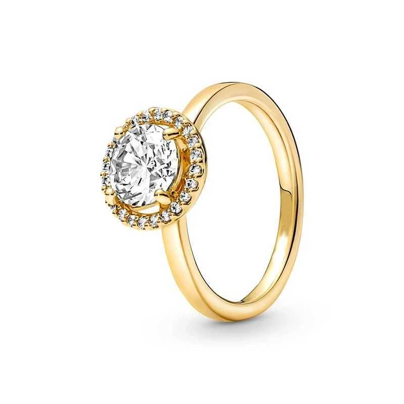 2024 New Gold Plated Ring Sparkling Zircon Printed Bone Heart Shell Womens Original Boutique JewelryXJ250412