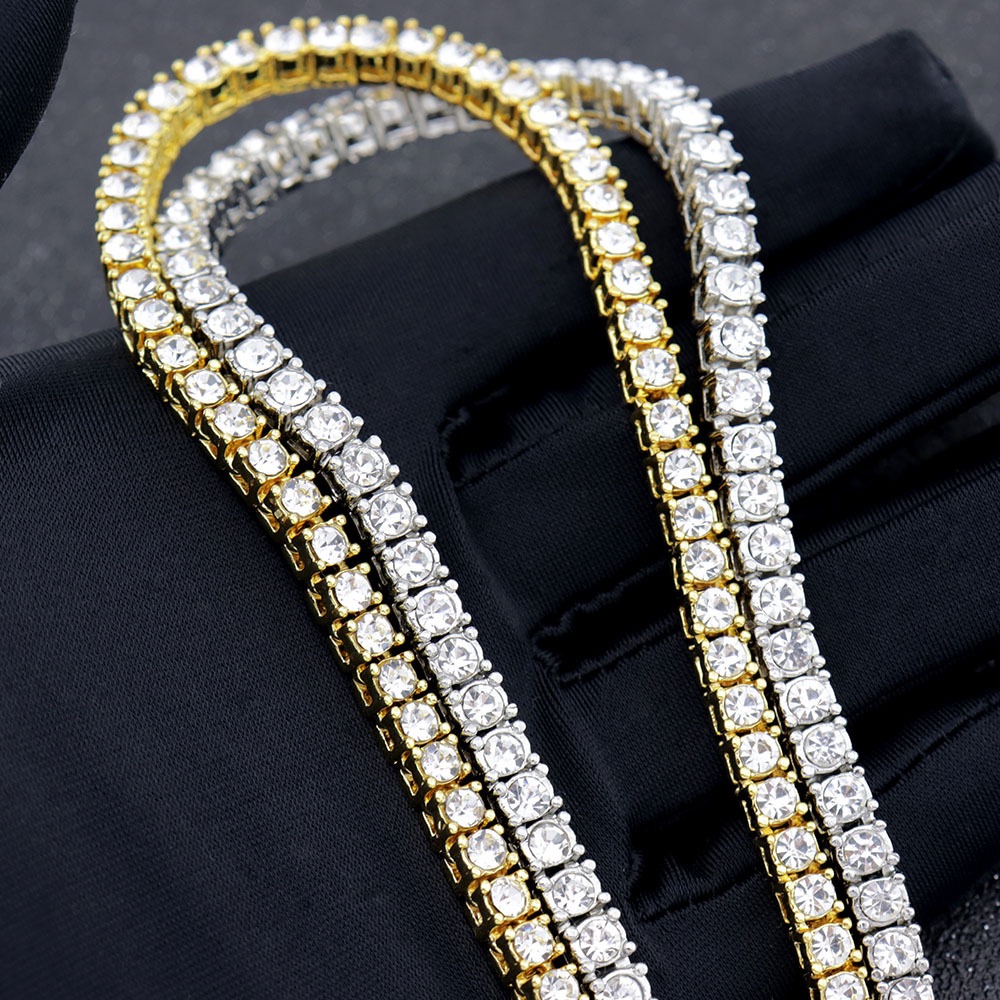 Sierra Pass Tester Moissanite Chain Necklace - Trendy Unisex Tennis Pendant
