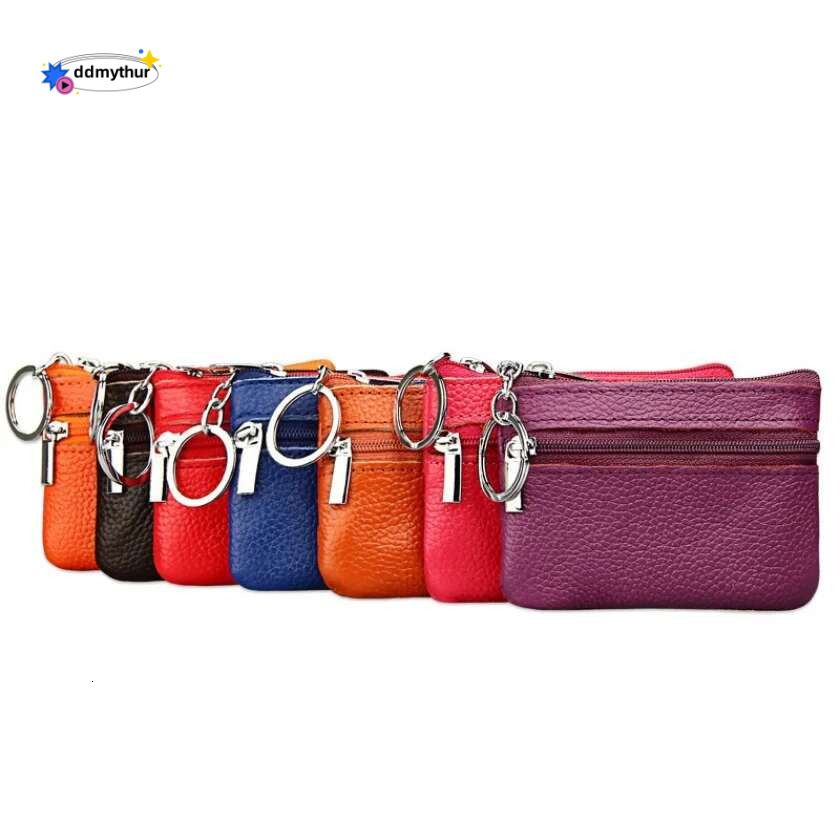 2019 Brand Casual Women Fashion Genuine Leather Car Key Holder Keyring Pouch Coin Purse Case Wallet ddmythur