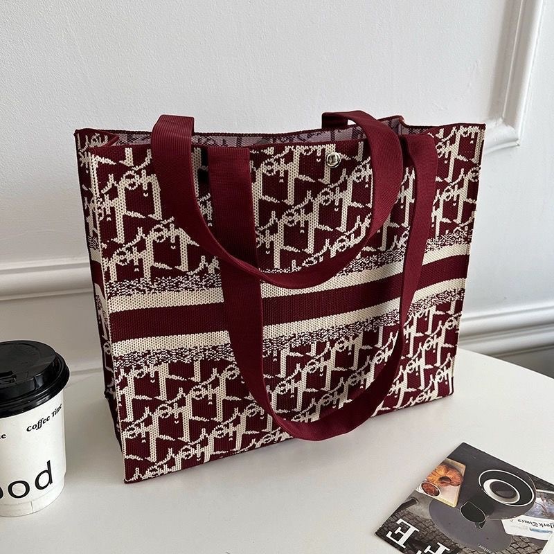 New style old flower knitted cross body bag for women large capacity commuter women's bag tote bag handbag commuter niche