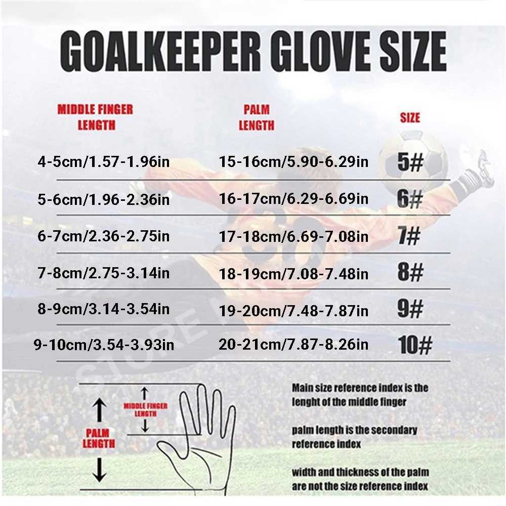 Goalkeeper gloves provide excellent protection for fingers preventing injuries. Football gloves and finger protection gloves for teenagersXJ250412