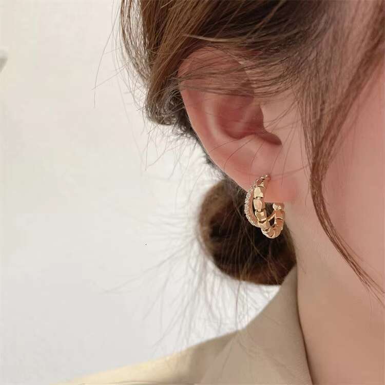 Korea Fashion Double Circle Cube Alloy Zircon Crystal Fancy Stud Earrings for Women Girls Jewelry