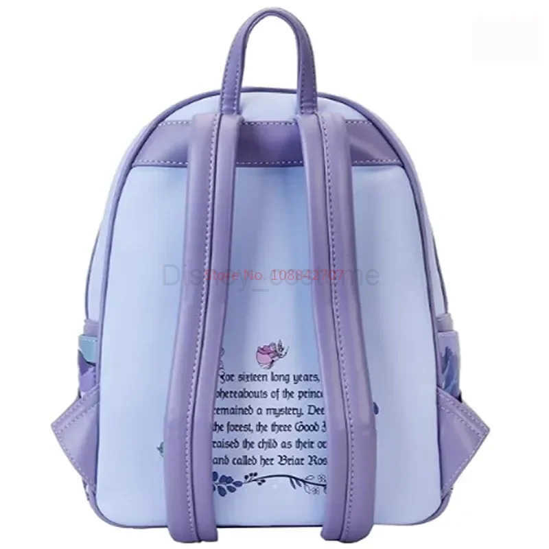 Disney In Stock Disney Sleeping Beauty 65th Anniversary Floral Scene Double Strap Shoulder Bag Student Backpack Childrens Backpack X250412