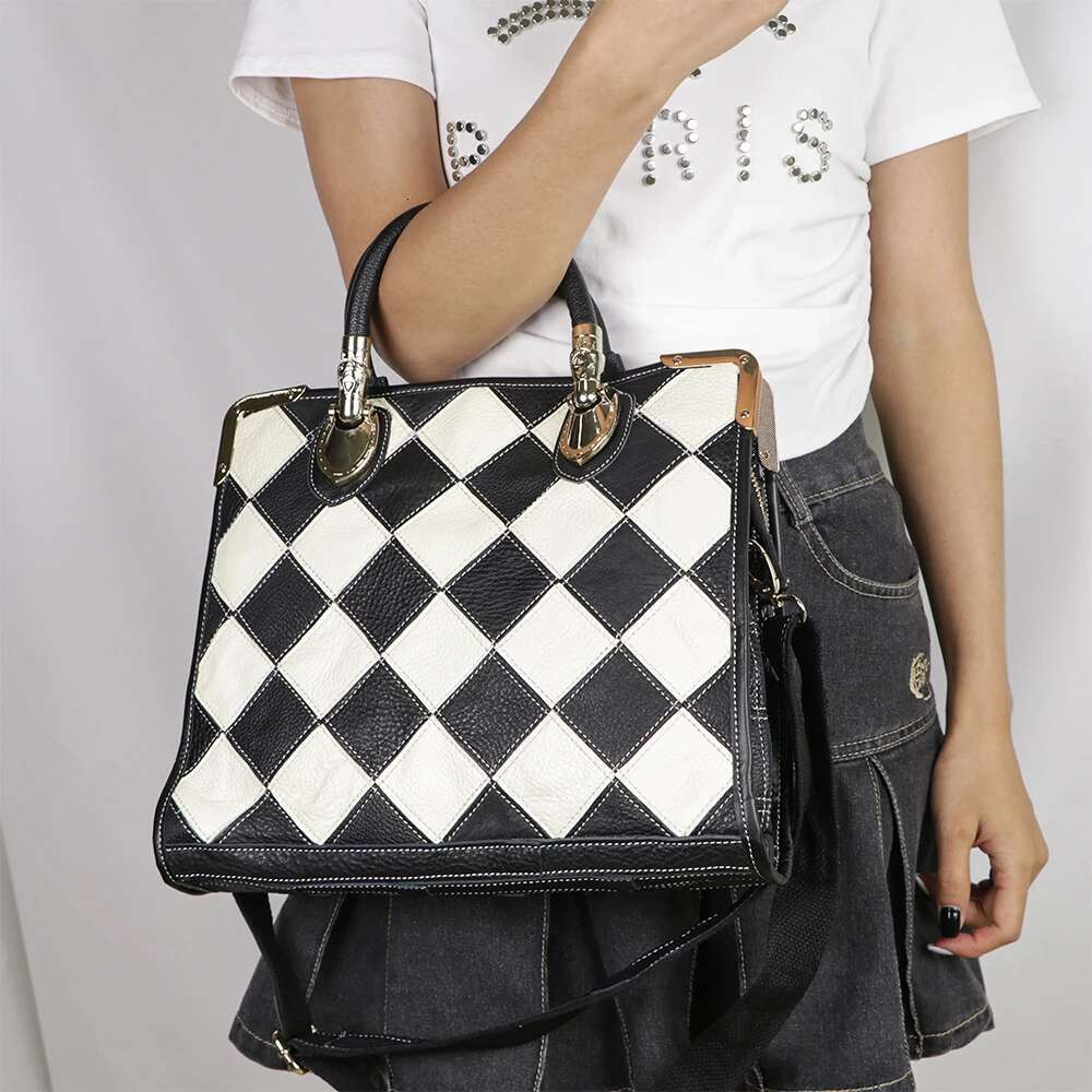 Royal Bagger Large Capacity Handbag For Women Genuine Leather Crossbody Bag Fashion Casual Tote Bags 2002