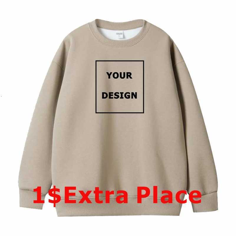 POD customization 100 Cotton For Warmth Customized Letter Picture Loose Solid Color Fit Round Neck Men Women Fashionable Couple SweatshirtT251112