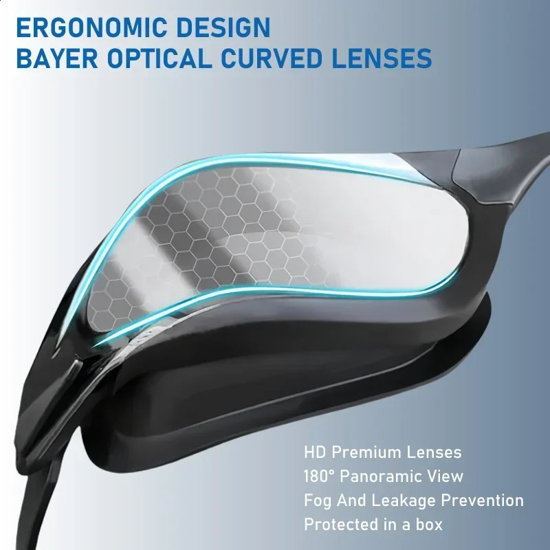 Professional smallframe racing swim goggles UV protection anti fog leak proof polarized features suitable diving men women teens 250411