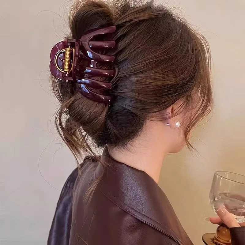 Newly designed top-notch pumpkin hair clip suitable for women sweet hair decoration long hair retention headband hair clip Y2504012