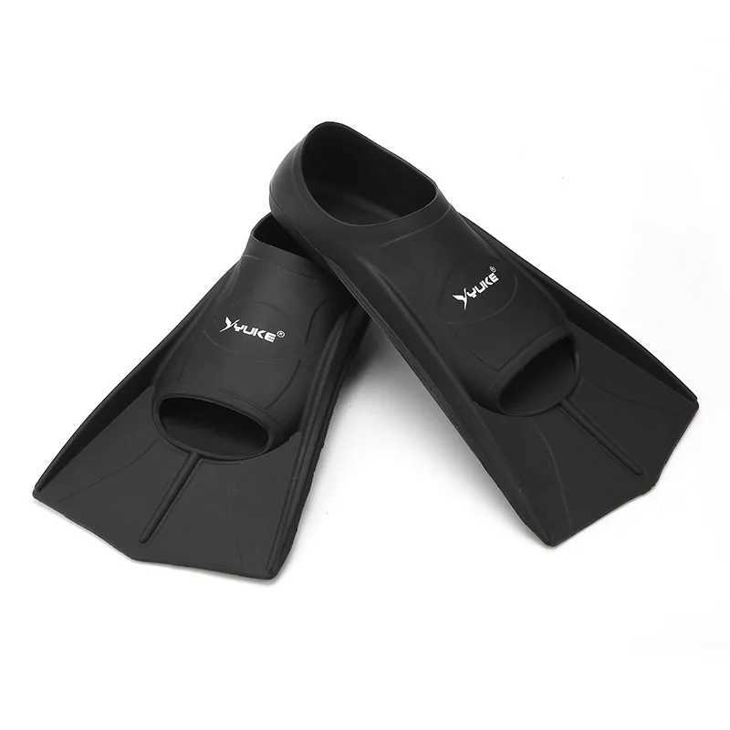 Silicone professional scuba diving fin short mens inflatable swimming fin childrens flip device setY250412