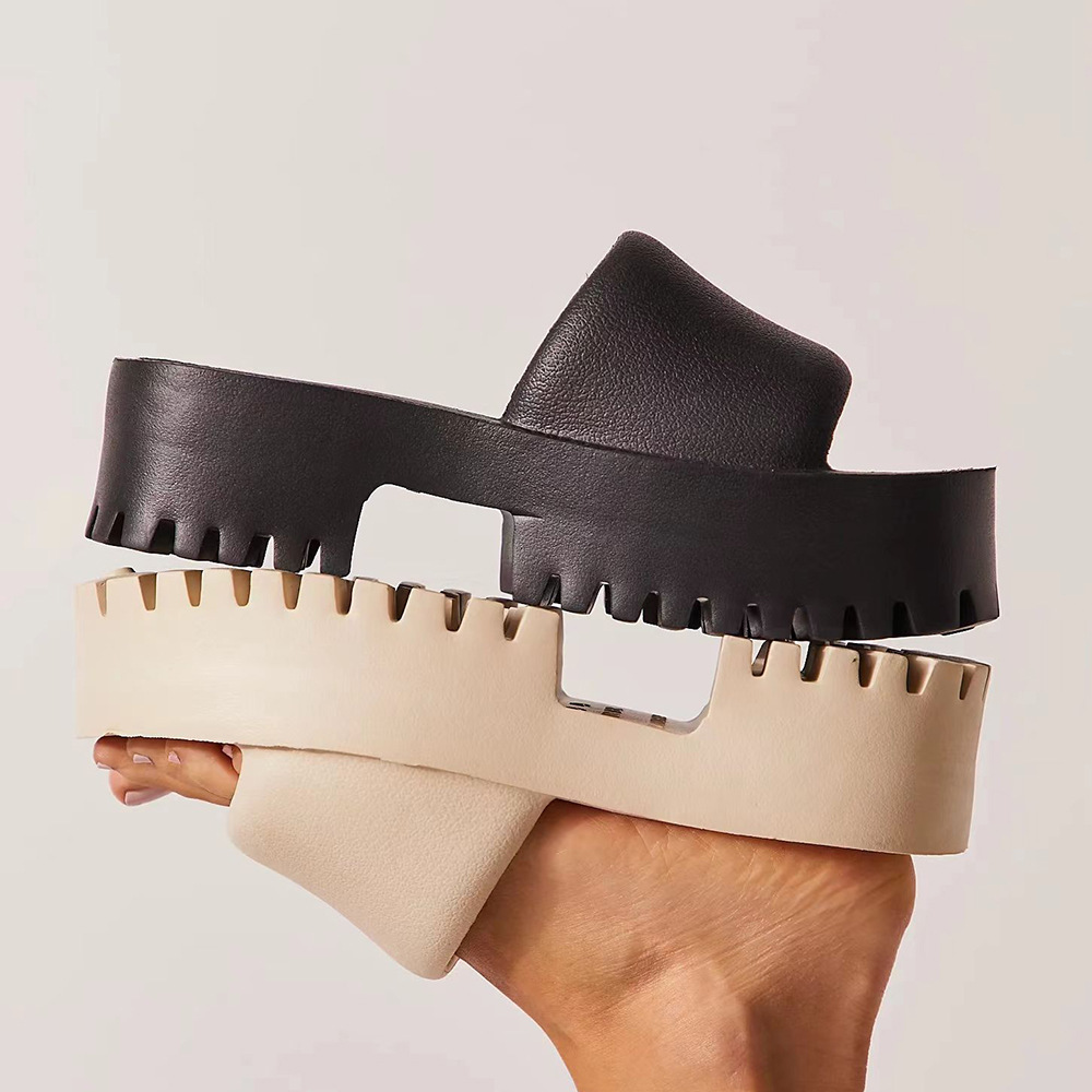 New women's slippers for outerwear, thick sole, super high heels, Instagram fashion, internet celebrity, EVA cool casual, one size large