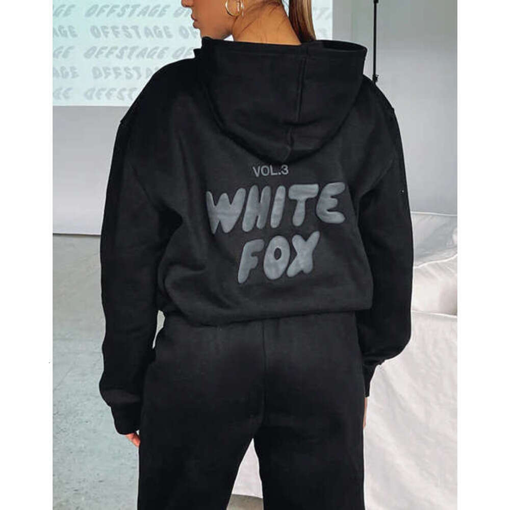 White Foxset Hoodies Designer Tracksuits Two Pieces Sets Sweatsuit Casual Sports Wear Autumn Female Hoody Pants With Sweatshirt For Ladies Loose Jumpers 5F9