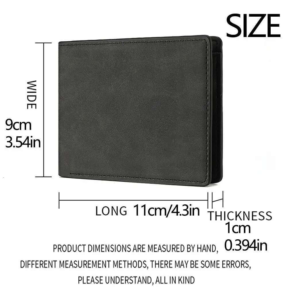 Multi-card Slot Men Wallet Fashion Folding Large-capacity Coin PU Leather Short Purse ddmythur