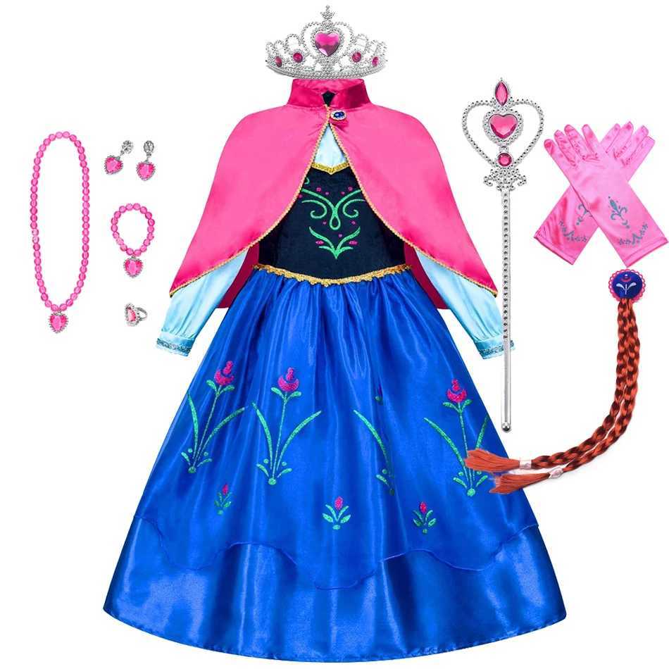 Disney Childrens Snow Queen Dress Princess Dress Childrens Girls Fancy Birthday Party Dress Princess Dress Carnival Party Childrens DressXJ250411