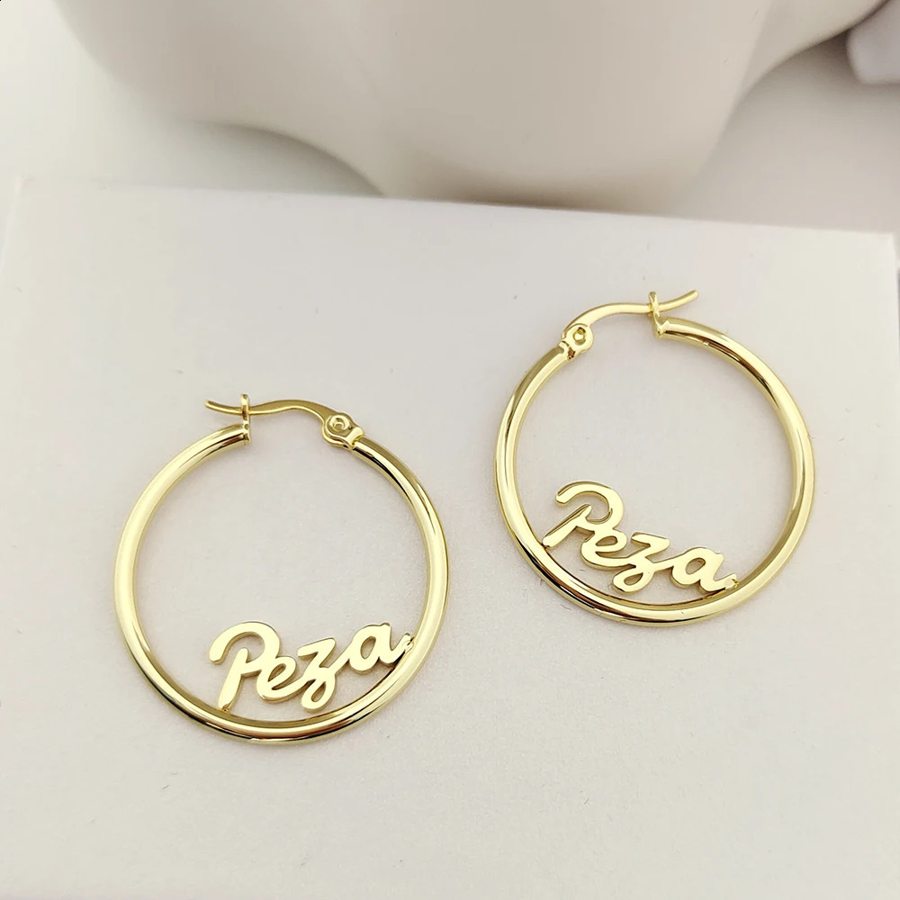 DODOAI 30-100mm Customized Earrings Customized Name Earrings Personalized Earrings with Declaration Words Childrens Jewelry Gifts 250409