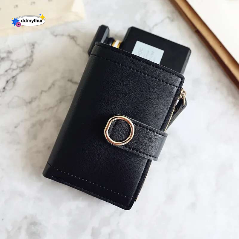 Fashion Trend Clutch Female Money Clip Wallet Small Zipper Brand Leather Purse Ladies Card Bag for Women ddmythur