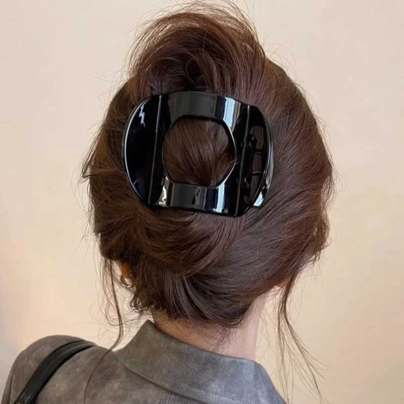 New Korean acetate hair clips hair clips accessories womens spoons spring clips leopard hair clips simple headclips Y2504012