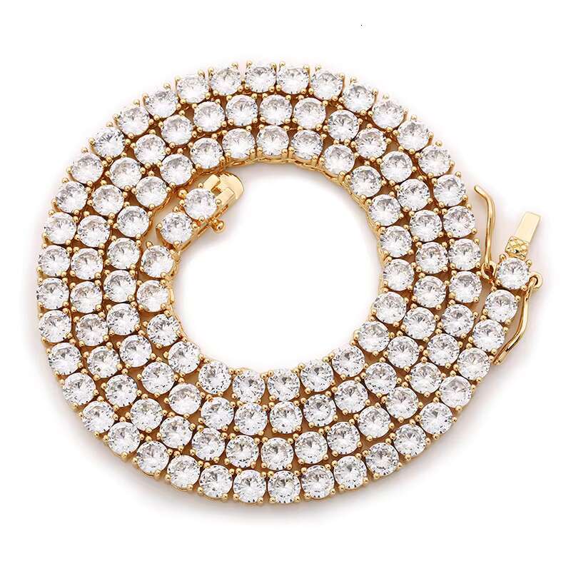 3 4 5 6mm Fine Jewelry Necklaces Tennis Necklace Bracelet Brass Stainless Steel AAA Zircon Hip Hop Iced Out Men Women Jewellery