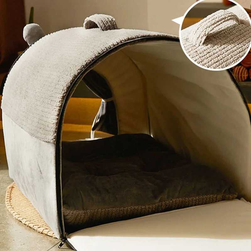 Pet dog bed comfortable cat mat detachable and washable pet cat and dog house nest warm winter deep sleep tent suitable for small medium and large pet
